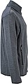 Mens knitted fleece jacket James Nicholson, silver/dark grey, XL