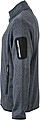 Mens knitted fleece jacket James Nicholson, silver/dark grey, XXL
