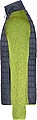 Mens knitted jacket JAMES & NICHOLSON, kiwi melange/anthracite melange, S