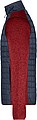 Mens knitted jacket JAMES & NICHOLSON, red melange/anthracite melange, S