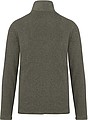 Mens microfleece sweatshirt KARIBAN, dark green melange, S