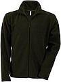 Mens microfleece sweatshirt KARIBAN, dark khaki green, S