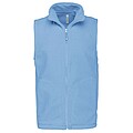 Mens microfleece vest KARIBAN, light blue, 3XL