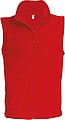 Mens microfleece vest KARIBAN, red, L