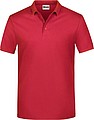 Mens Piqué Polo, red, S