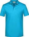 Mens Piqué Polo, turquoise, S