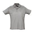 MENS POLO SHIRT SUMMER II, GREY MELANGE 2, L