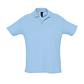 MENS POLO SHIRT SUMMER II, SKY BLUE PIQUE, L