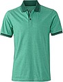 Mens polo T-shirt James Nicholson, green/dark green, S