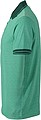 Mens polo T-shirt James Nicholson, green/dark green, S
