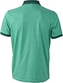 Mens polo T-shirt James Nicholson, green/dark green, S