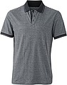 Mens polo T-shirt James Nicholson, grey/black, S
