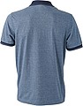 Mens polo T-shirt James Nicholson, light blue/dark blue, S