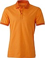 Mens polo T-shirt James Nicholson, orange/dark orange, S
