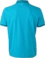 Mens polo T-shirt James Nicholson, turquise/dark turquise, S