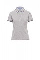 Mens polo T-shirt PAYPER LEEDS, dark grey melange/navy, M