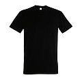 MENS ROUND NECK T-SHIRT IMPERIAL, DEEP BLACK, L