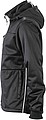 Mens softshell jacket JAMES & NICHOLSON, black/black/white, 3XL
