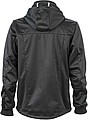 Mens softshell jacket JAMES & NICHOLSON, black/black/white, L