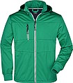 Mens softshell jacket JAMES & NICHOLSON, irish green/navy/white, L