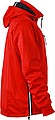 Mens softshell jacket JAMES & NICHOLSON, red/navy/white, 3XL