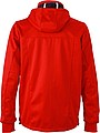 Mens softshell jacket JAMES & NICHOLSON, red/navy/white, L