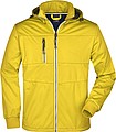 Mens softshell jacket JAMES & NICHOLSON, sun yellow/navy/white, 3XL