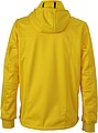 Mens softshell jacket JAMES & NICHOLSON, sun yellow/navy/white, L