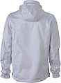 Mens softshell jacket JAMES & NICHOLSON, white/white/navy, L