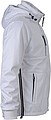 Mens softshell jacket JAMES & NICHOLSON, white/white/navy, L