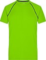 Mens sports T-shirt James Nicholson, apple green/black, M