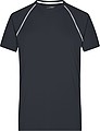 Mens sports T-shirt James Nicholson, black/white, M