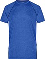 Mens sports T-shirt James Nicholson, blue melange/navy, S