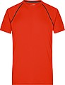 Mens sports T-shirt James Nicholson, orange/black, M