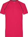 Mens sports T-shirt James Nicholson, pink/black, S