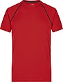 Mens sports T-shirt James Nicholson, red/black, M