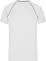 Mens sports T-shirt James Nicholson, white/silver, M