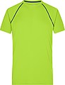 Mens sports T-shirt James Nicholson, yellow/light blue, S