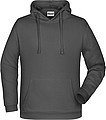 Mens sweatshirt with hoodie James Nicholson, anthracite, S