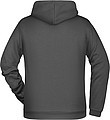 Mens sweatshirt with hoodie James Nicholson, anthracite, S