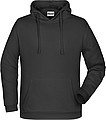 Mens sweatshirt with hoodie James Nicholson, black, XL