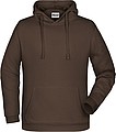 Mens sweatshirt with hoodie James Nicholson, brown, S