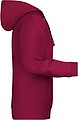 Mens sweatshirt with hoodie James Nicholson, burgundy, S