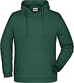 Mens sweatshirt with hoodie James Nicholson, dark green, XL
