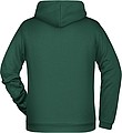 Mens sweatshirt with hoodie James Nicholson, dark green, XL