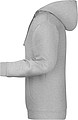 Mens sweatshirt with hoodie James Nicholson, dark grey melange, L