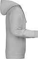 Mens sweatshirt with hoodie James Nicholson, dark grey melange, L