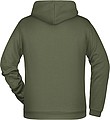 Mens sweatshirt with hoodie James Nicholson, dark khaki, S