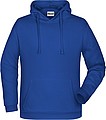 Mens sweatshirt with hoodie James Nicholson, dark roayl blue, S