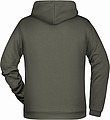 Mens sweatshirt with hoodie James Nicholson, grey, S